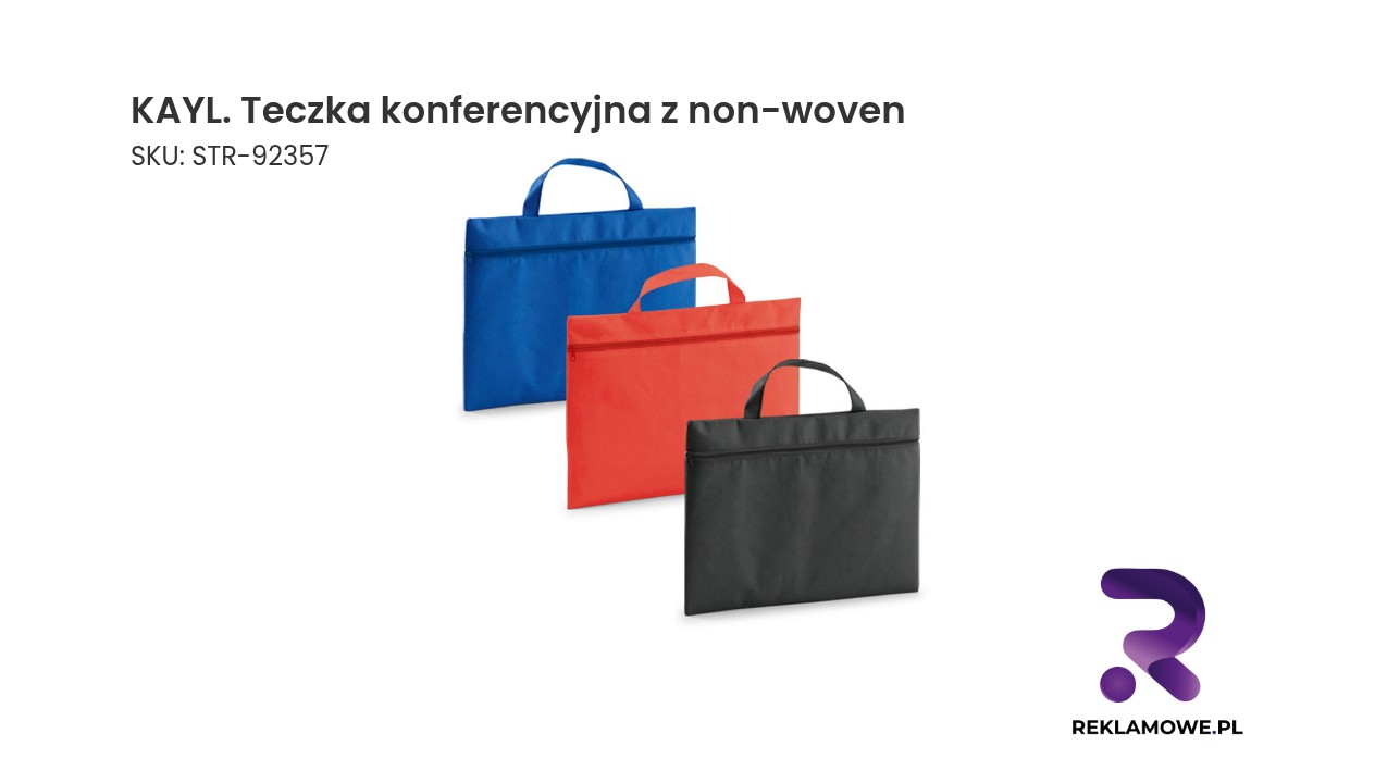 KAYL. Teczka konferencyjna z non-woven (80 g/m²) Teczka konferencyjna KAYL wykonana z materiału non-woven