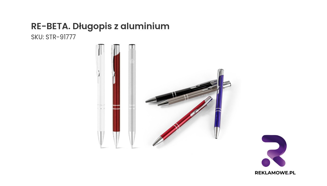 RE-BETA. Długopis z aluminium pochodzącego z recyklingu (100% rAL) RE-BETA długopis z aluminium