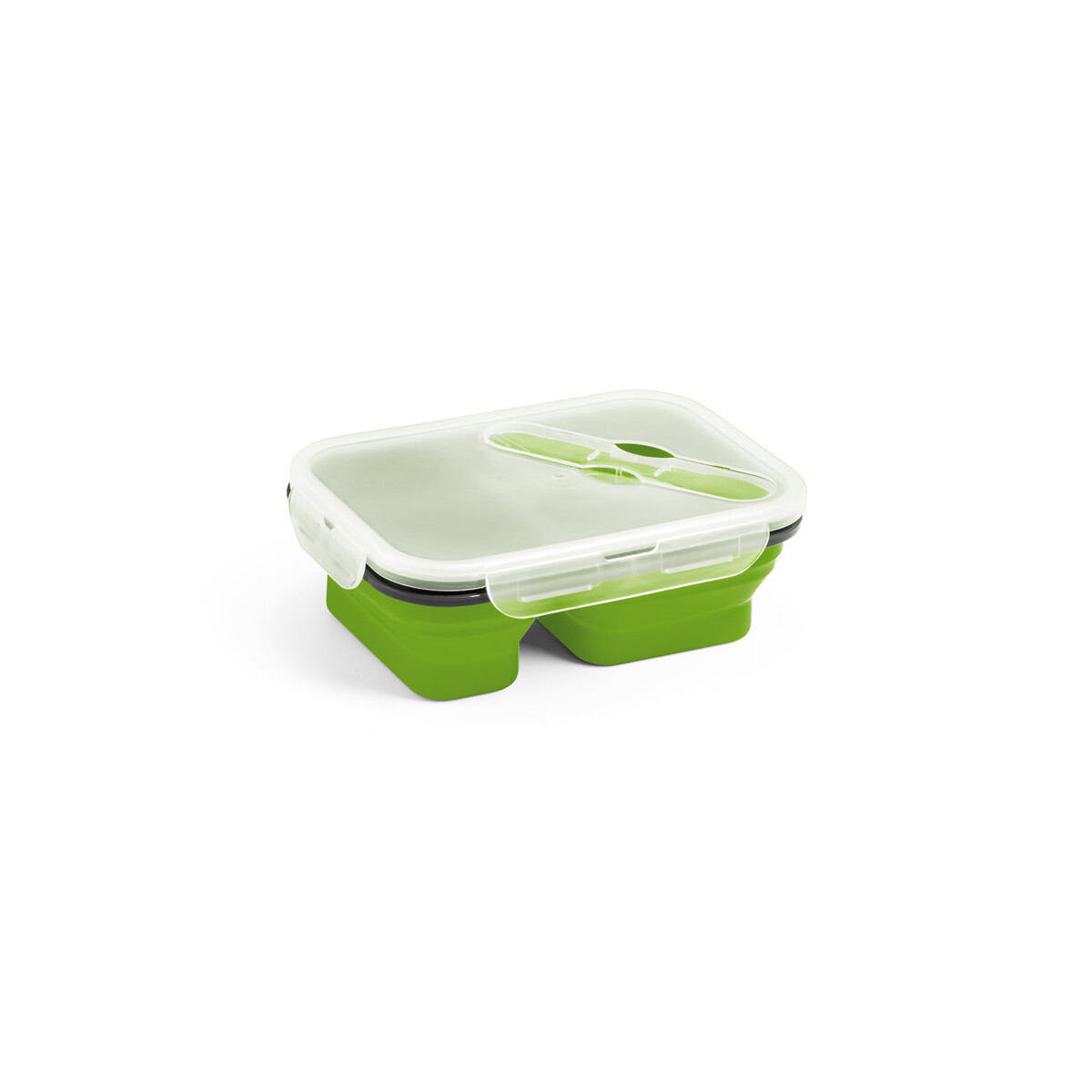 DILL. Lunch Box. Wysuwane hermetyczne pudełko wykonane z silikonu i PP (480 i 760 mL) 93848_set